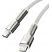 Baseus Кабель Baseus Cafule Metal USB-C-Lightning, 1м White (6953156202078)