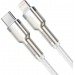 Baseus Кабель Baseus Cafule Metal USB-C-Lightning, 1м White (6953156202078)