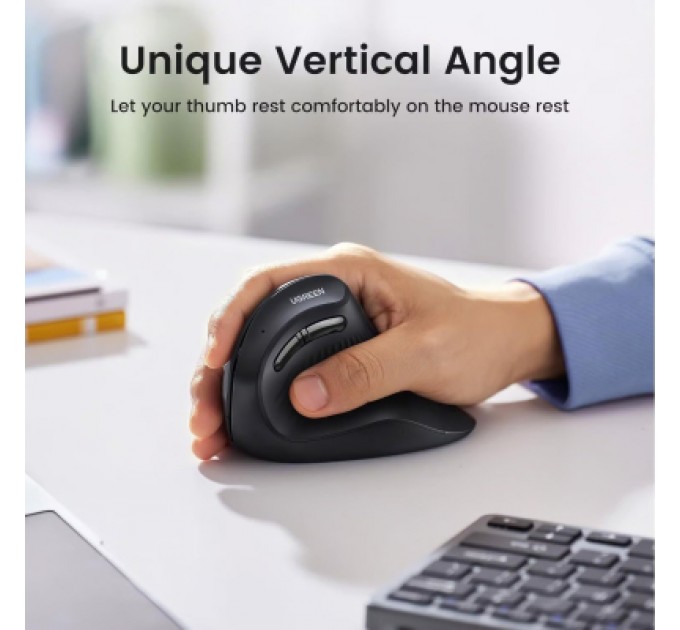 Ugreen Мишка Ugreen MU008 Vertical Wireless Black (25444)