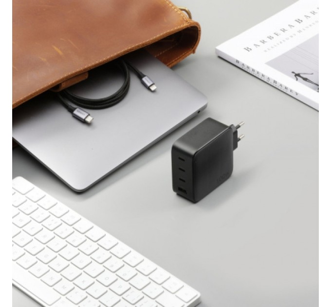 Ugreen Зарядний пристрій Ugreen 4xUSB 100W (3xUSB-C+USB-A) Gan Tech Fast GAN Charger black CD226 (40747)