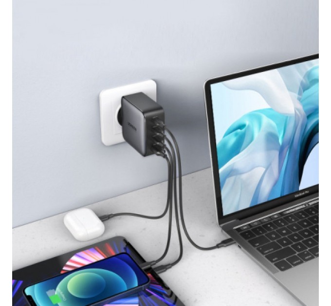 Ugreen Зарядний пристрій Ugreen 4xUSB 100W (3xUSB-C+USB-A) Gan Tech Fast GAN Charger black CD226 (40747)