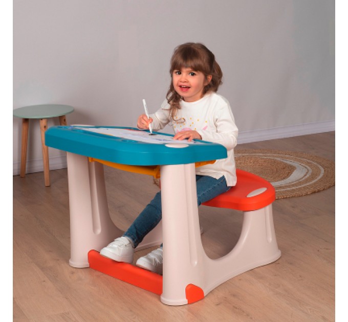 Smoby Набір для творчості Smoby Парта-дошка "Магічна" з аксес., 56х57х52 см (420224)