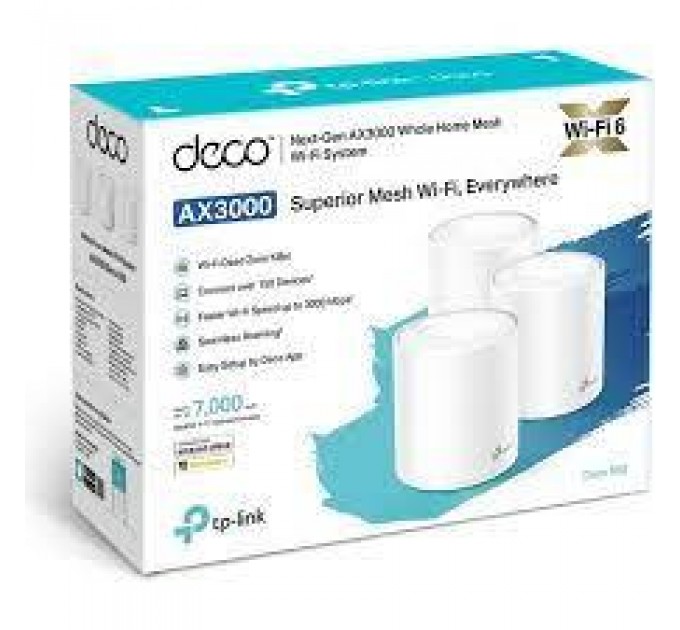TP-Link Домашня Mesh Wi-Fi система (3 шт у комплекті), арт. Deco X60(3-pack) TP-LINK