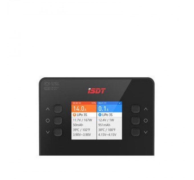 iSDT Зарядний пристрій для дрона iSDT K2 Air Bluetooth, AC/DC 200W/500Wx2 20A (HP0015.K2A)
