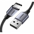 Ugreen Дата кабель USB 2.0 AM to Type-C 1.5m US288 Aluminum Braid (Black) Ugreen (60127)