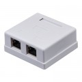Kingda Комп'ютерна розетка RJ45 x2 STP 5e Kingda (KD-WP6037-C5e)