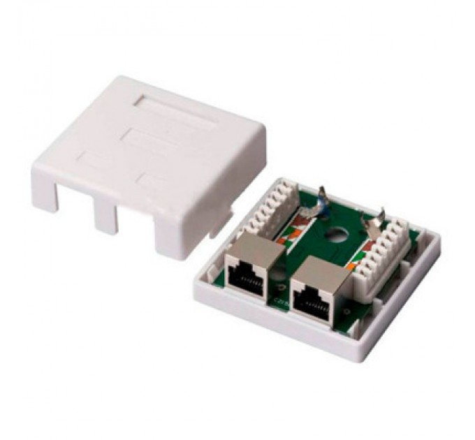 Kingda Комп'ютерна розетка RJ45 x2 STP 5e Kingda (KD-WP6037-C5e)