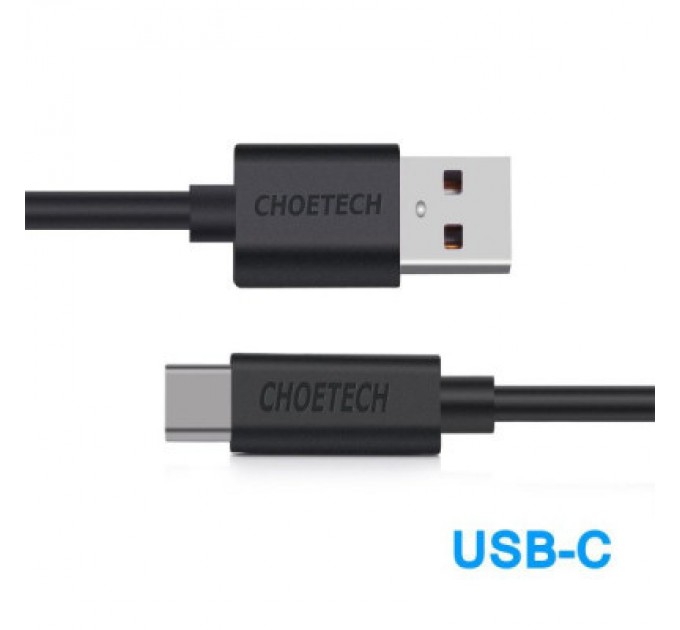 Choetech Дата кабель USB 2.0 AM to Type-C 1.0m Choetech (AC0002)