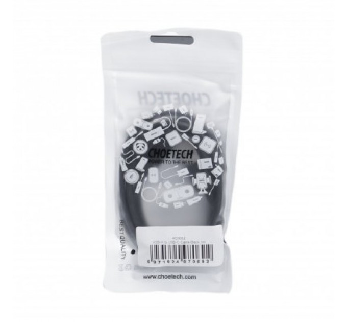 Choetech Дата кабель USB 2.0 AM to Type-C 1.0m Choetech (AC0002)