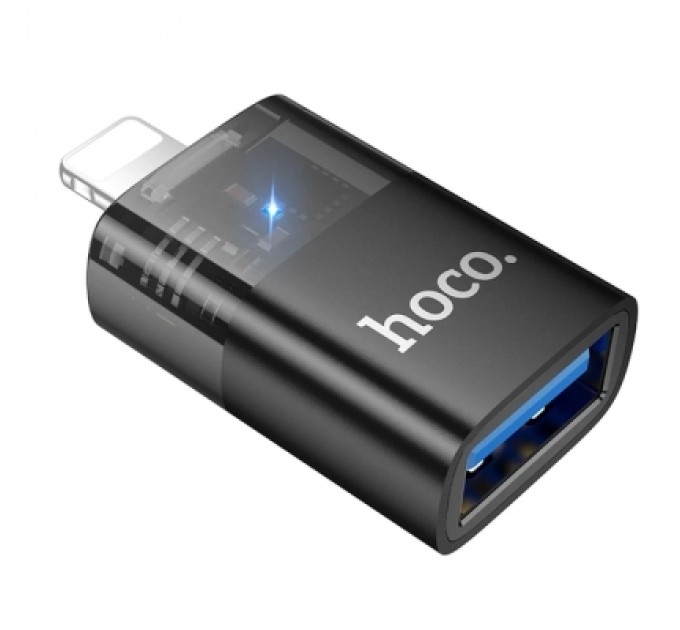 HOCO Дата кабель OTG USB 3.0 AF to Lightning Black HOCO (6942007647151)