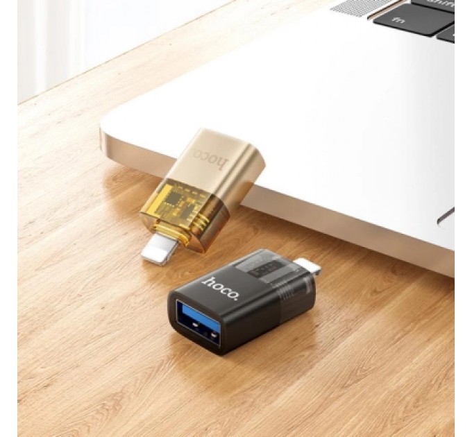 HOCO Дата кабель OTG USB 3.0 AF to Lightning Black HOCO (6942007647151)
