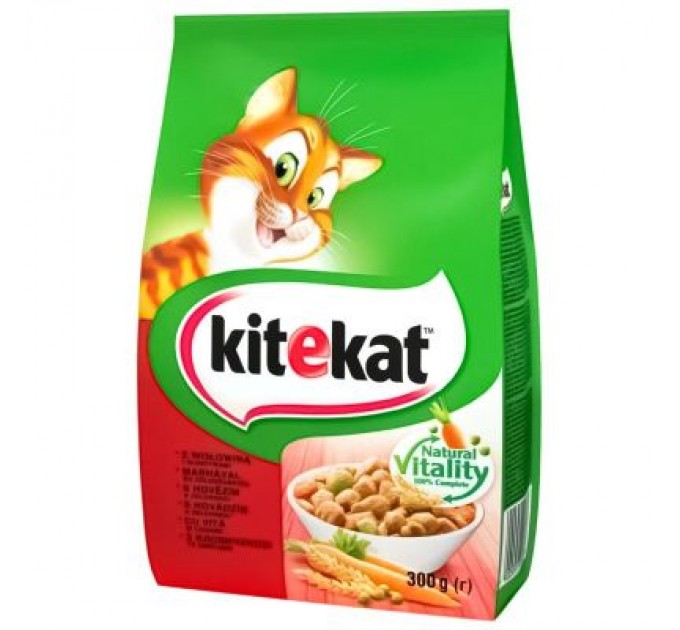 Kitekat Сухий корм для кішок Kitekat Яловичина з овочами 300 г (5900951248818)