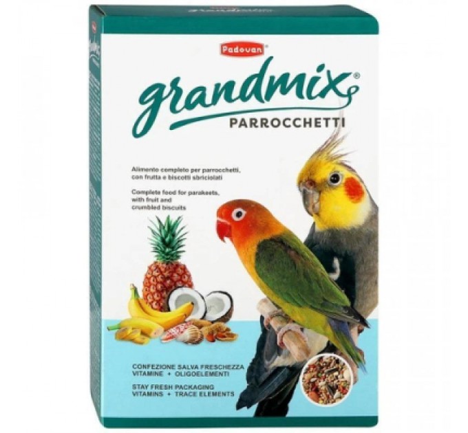 Padovan Корм для птахів Padovan GrMix Parrocche для середніх папуг 850 г (8001254001852)