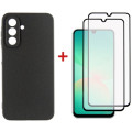 Dengos Чохол до мобільного телефона Dengos Kit Samsung Galaxy A26 Carbon + 2 pcs glass (Black) (DG-CTG2P-08)