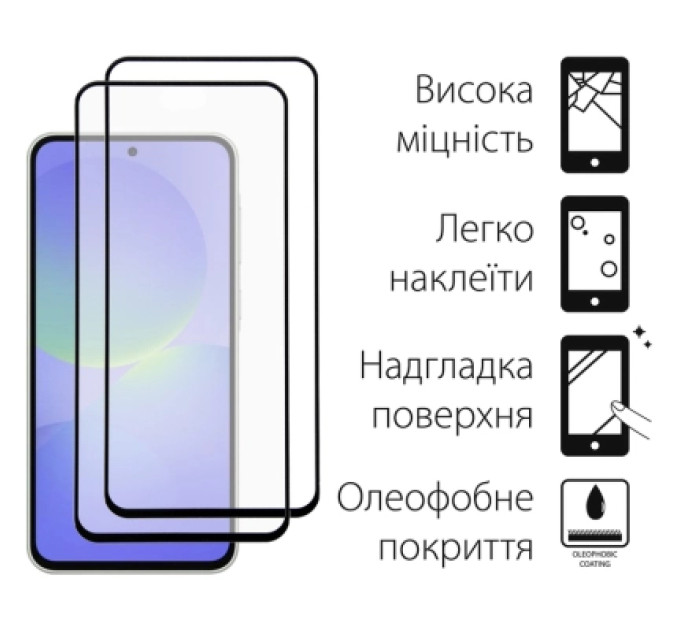 Dengos Чохол до мобільного телефона Dengos Kit Samsung Galaxy A36 Soft + 2 pcs glass (Black) (DG-CTG2P-13)