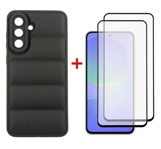 Dengos Чохол до мобільного телефона Dengos Kit Samsung Galaxy A36 Soft + 2 pcs glass (Black) (DG-CTG2P-13)