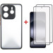 Dengos Чохол до мобільного телефона Dengos Kit Xiaomi Redmi Note 14 5G Matte + 2 pcs glass (Black) (DG-CTG2P-01)
