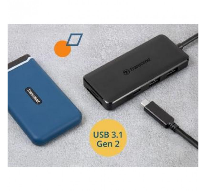 Концентратор Transcend Type-C HUB 6 ports microSD/SD Black (TS-HUB5C)