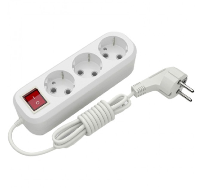 Electrum Мережевий подовжувач Electrum C-ES-1813 3.0m, 3 роз, white (C-ES-1813)