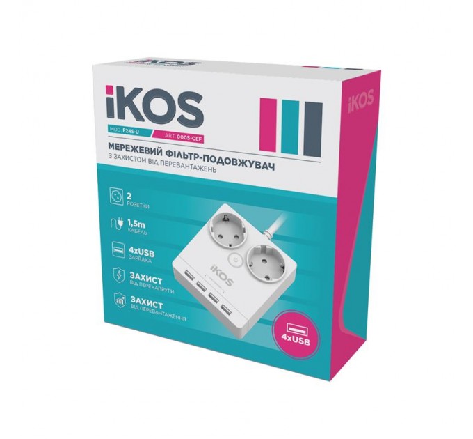 IKOS Фільтр-подовжувач IKOS F24S-U White (0005-CEF)
