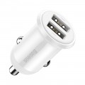 Baseus Автомобільний зарядний пристрій Baseus Grain Pro 4.8A 2USB White (CCALLP-02)