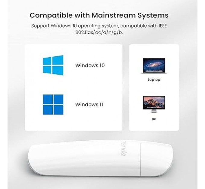 Tenda Бездротовий адаптер Tenda U18 (AX1800)