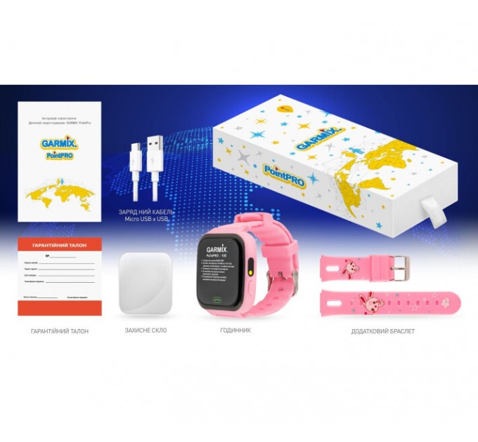 GARMIX Дитячий смарт-годинник Garmix PointPRO-100 WiFi Pink