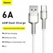 Baseus Дата кабель USB 3.1 AM to USB-C 2.0m 6.0A 66W Cafule Series Metal White Baseus (CAKF000202)