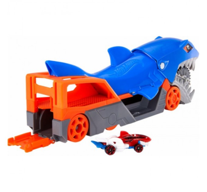 Hot Wheels Ігровий набір Hot Wheels Вантажівка-транспортер "Акуляча паща" (GVG36)