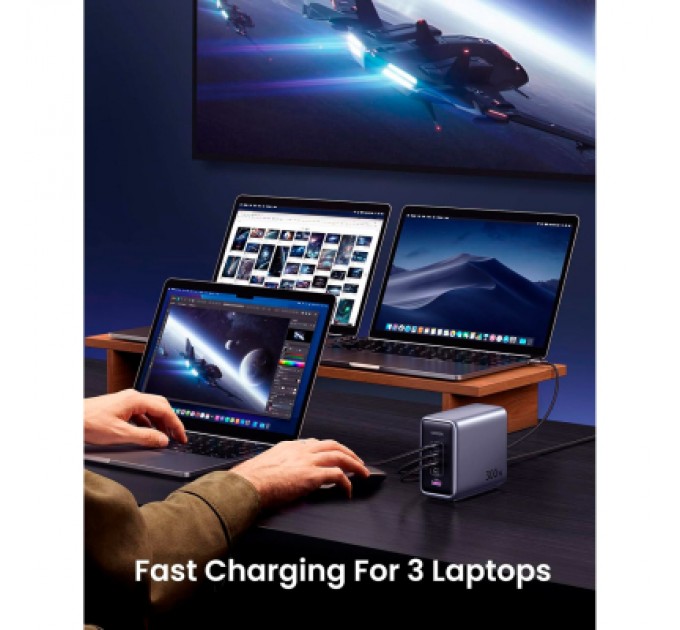 Ugreen Зарядний пристрій Ugreen 5xUSB 300W Nexode (5хUSB-C) CD333 (90903B)