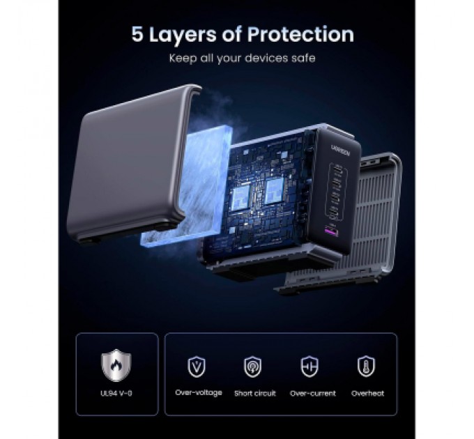 Ugreen Зарядний пристрій Ugreen 5xUSB 300W Nexode (5хUSB-C) CD333 (90903B)