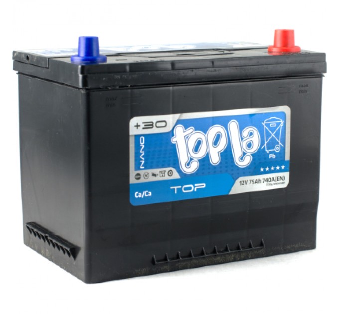 Topla Акумулятор автомобільний Topla 75 Ah/12V Top/Energy Japan Euro (118 875)