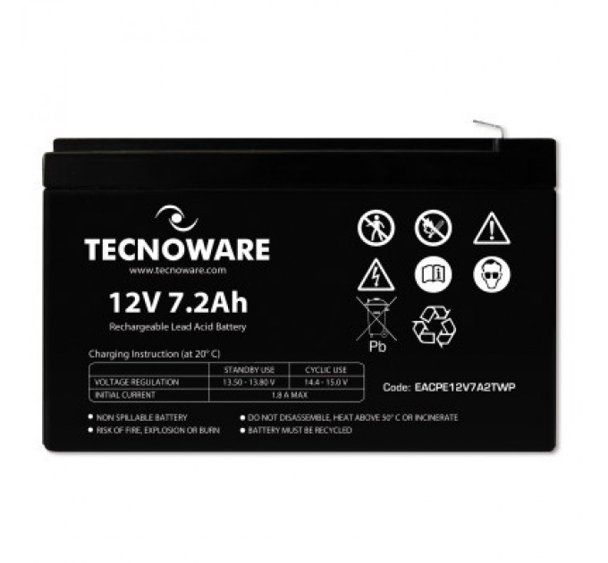 TECNOWARE Батарея до ДБЖ TECNOWARE 12V-7.2Ah (EACPE12V7A2TWP)