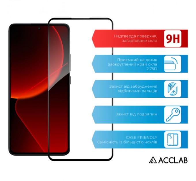 ACCLAB Скло захисне ACCLAB Full Glue Xiaomi 13T Pro Black (1283126582585)