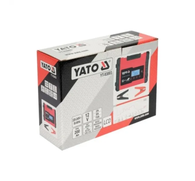 Yato Зарядний пристрій для автомобільного акумулятора Yato YT-83003