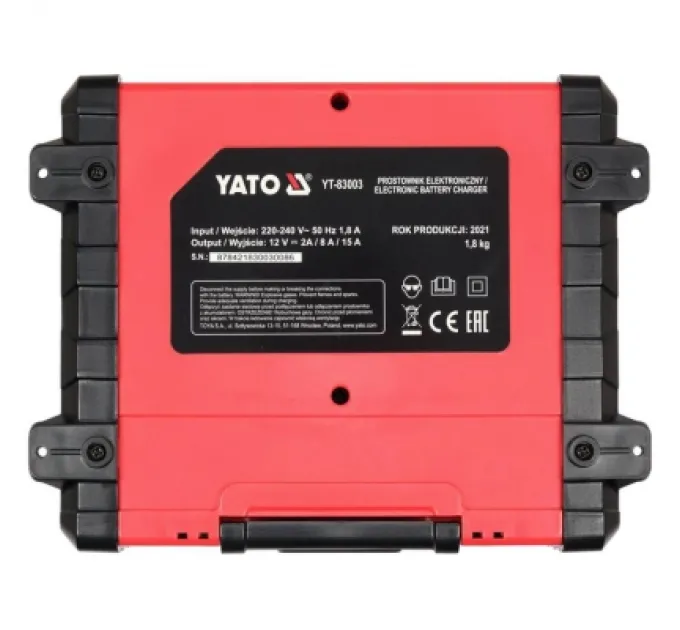 Yato Зарядний пристрій для автомобільного акумулятора Yato YT-83003