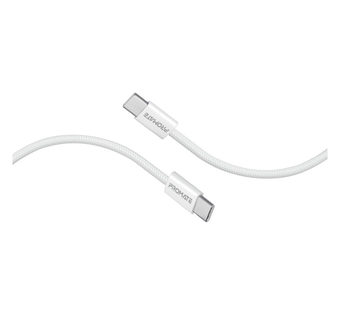 Promate Кабель Promate USB Type-C - USB Type-C (M/M), 3A, 60W, 2 м, White (ecoline-cc200.white)
