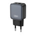 XO Мережевий зарядний пристрій XO L154 (1USB-С, 1USB, 3А) PD, QC 3.0 Black (L154.black)
