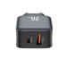 XO Мережевий зарядний пристрій XO L154 (1USB-С, 1USB, 3А) PD, QC 3.0 Black (L154.black)