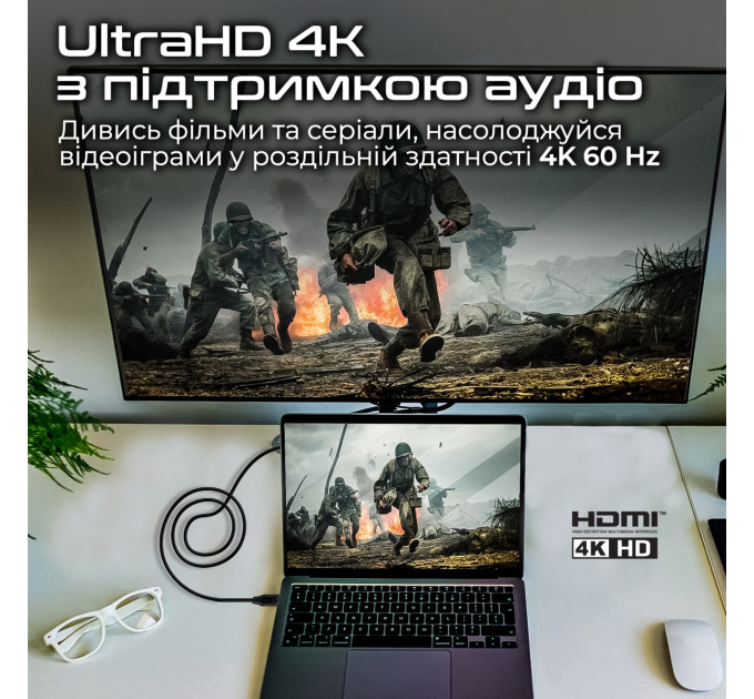 Promate Кабель Promate HDMI - HDMI (M/M), 10 м, Black (prolink4k60-10m)