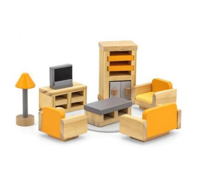 Viga Toys Ігровий набір Viga Toys Дерев'яні меблі для ляльок PolarB Вітальня (44037)
