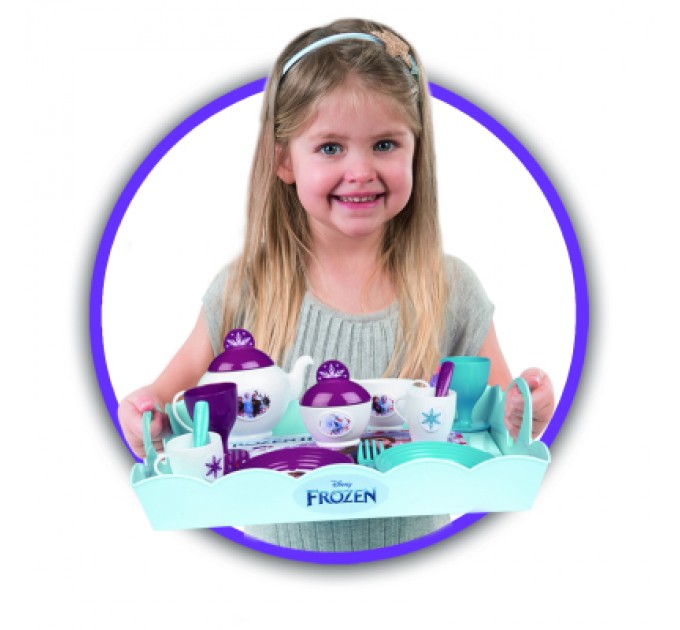 Smoby Ігровий набір Smoby Toys Візок Фроузен-2 Знімна таця і сервіз 17 аксесуарів (310517)