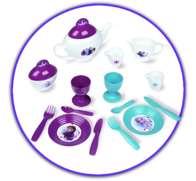 Smoby Ігровий набір Smoby Toys Візок Фроузен-2 Знімна таця і сервіз 17 аксесуарів (310517)