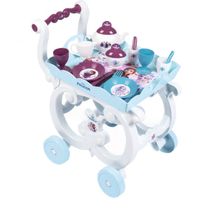 Smoby Ігровий набір Smoby Toys Візок Фроузен-2 Знімна таця і сервіз 17 аксесуарів (310517)