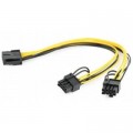 Cablexpert Кабель живлення CPU 8 пин на PCI express 2 х 6+2 пин Cablexpert (CC-PSU-85)