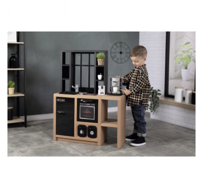 Smoby Ігровий набір Smoby Інтерактивна кухня Лофт із кавоваркою, аксесуарами та звуковим ефектом (312600)