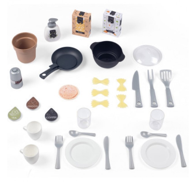 Smoby Ігровий набір Smoby Інтерактивна кухня Лофт із кавоваркою, аксесуарами та звуковим ефектом (312600)