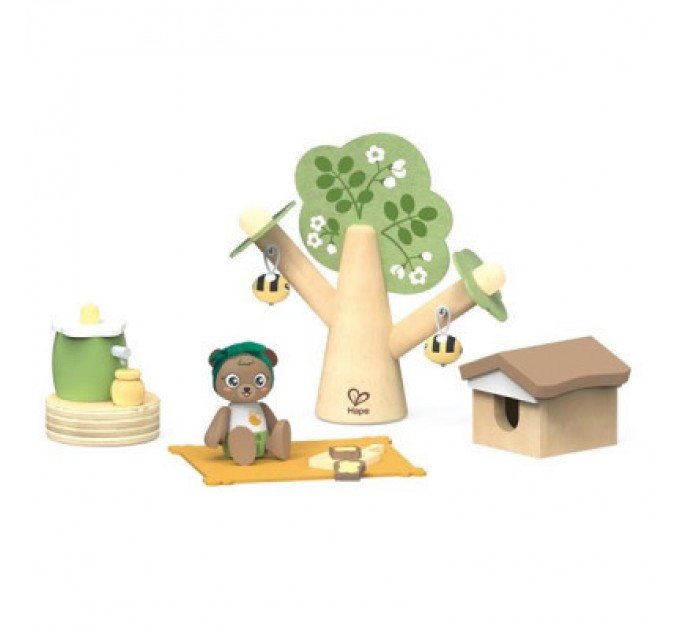 Hape Ігровий набір Hape дерев'яний Ведмедик і бджоли (E3415)