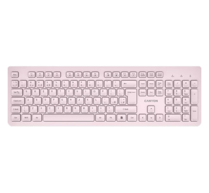 Canyon Клавіатура Canyon HKB-W01 Silent Wireless UA Beige (CNS-HKBW01BG)