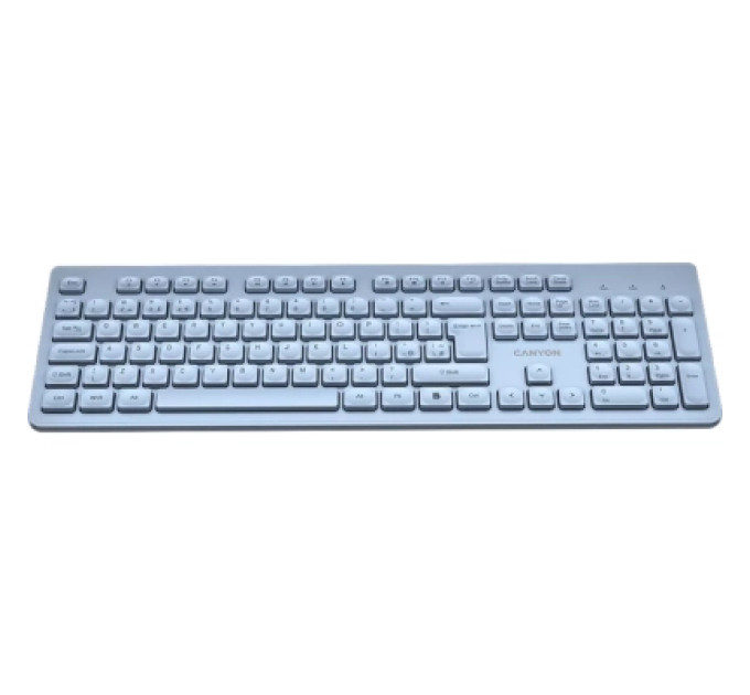 Canyon Клавіатура Canyon HKB-W01 Silent Wireless UA Blue (CNS-HKBW01BL)